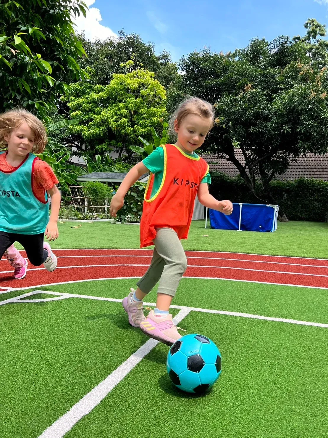 Children taking part in an outdoor movement session